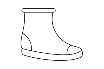 Woman shoes icon vector thin line