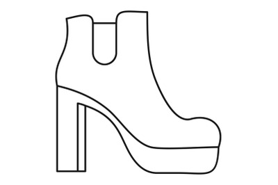 Woman shoes icon vector thin line