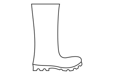 Rubber boots icon vector thin line