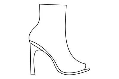 Woman shoes icon vector thin line