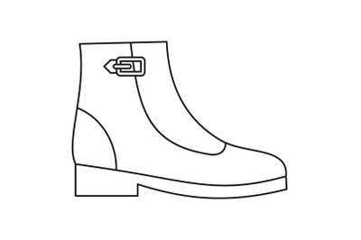 Woman boots icon vector thin line