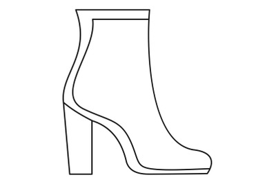 Woman shoes icon vector thin line