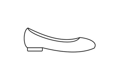 Woman shoes icon vector thin line