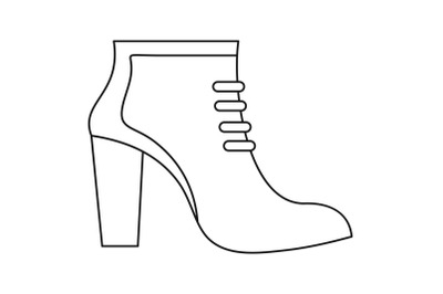 Woman shoes icon vector thin line