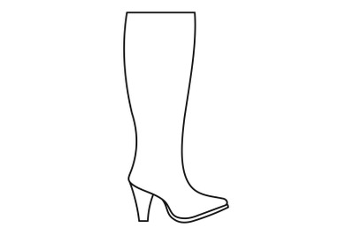 Woman boots icon vector thin line