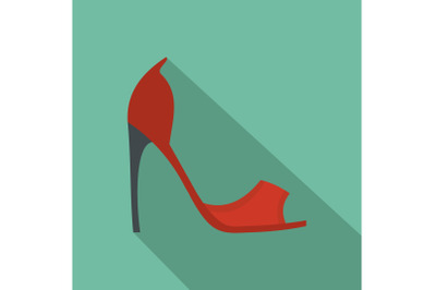 Woman shoes icon vector flat