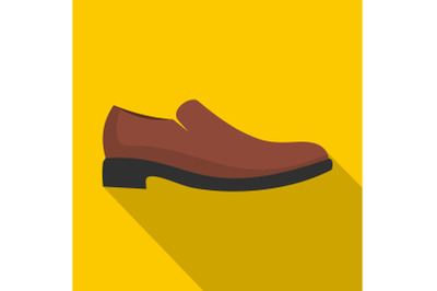 Men shoe icon vector flat