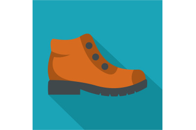 Hiking boots icon vector flat