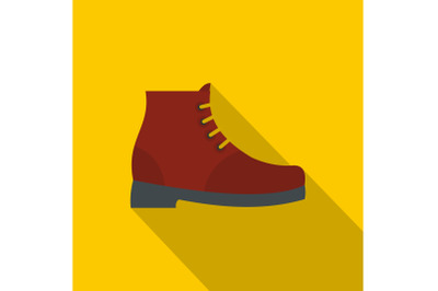 Hiking boots icon vector flat