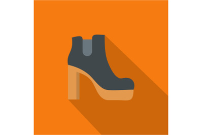 Woman shoes icon vector flat