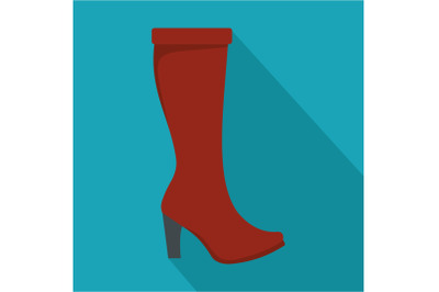 Woman boots icon vector flat