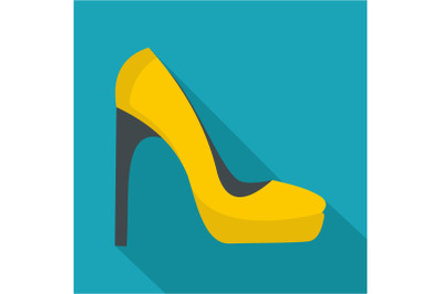 Woman shoes icon vector flat