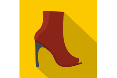 Woman shoes icon vector flat