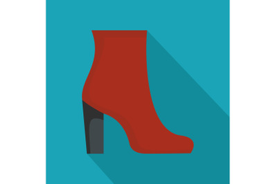 Woman shoes icon vector flat