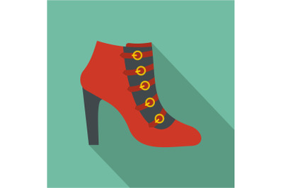 Woman shoes icon vector flat