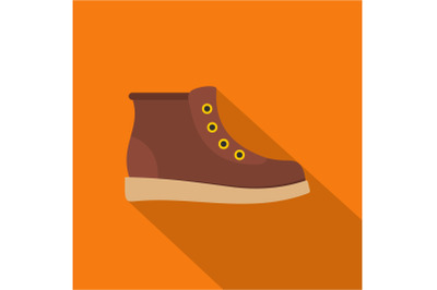 Hiking boots icon vector flat