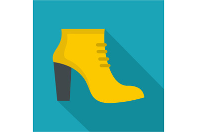 Woman shoes icon vector flat