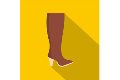 Woman boots icon vector flat