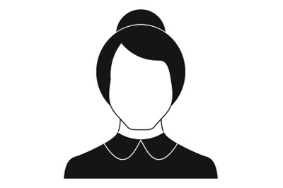 Female user icon vector simple