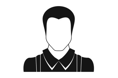 Worker avatar icon vector simple