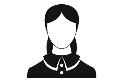 New female avatar icon vector simple