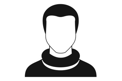 Man avatar icon vector simple