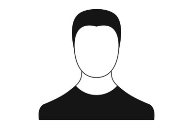 Man avatar icon vector simple