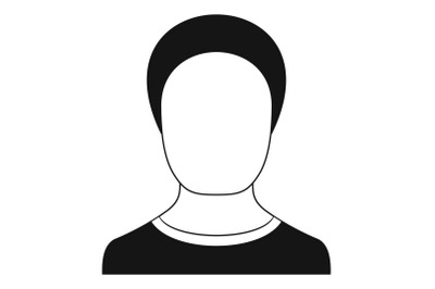 Man avatar icon vector simple