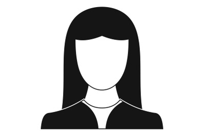 Woman avatar icon vector simple