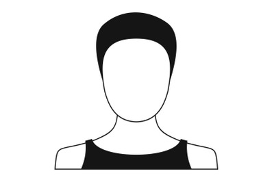 Man user icon vector simple