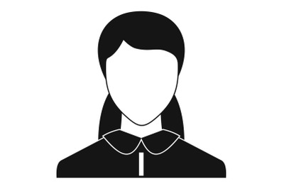New woman avatar icon vector simple