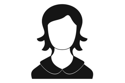 Woman user icon vector simple