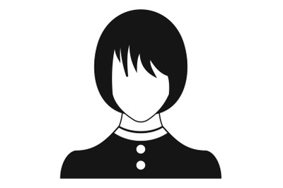 Girl user icon vector simple