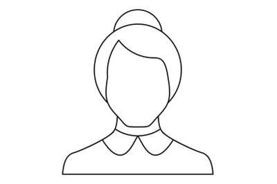 Best female avatar icon vector thin line
