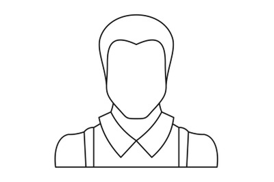 Man avatar icon vector thin line