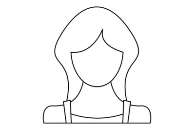 Best woman user icon vector thin line
