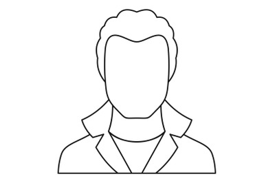 Man avatar icon vector thin line