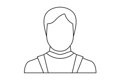 Man avatar icon vector thin line