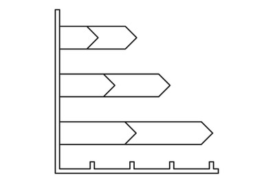 Best graph icon vector thin line