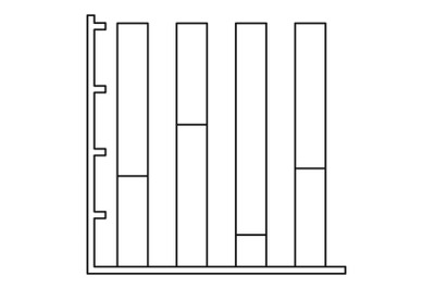 New chart icon vector thin line