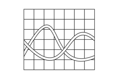 Finance chart icon vector thin line