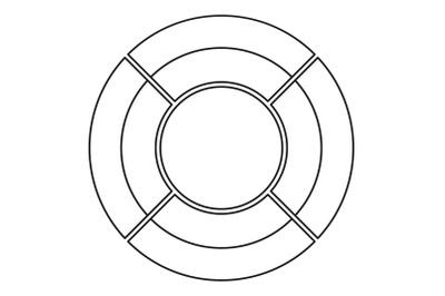Circle graph icon vector thin line