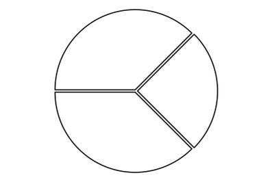 Circle graph icon vector thin line