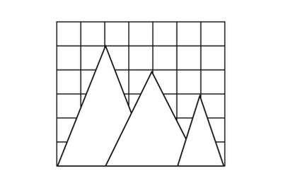 Business chart icon vector thin line