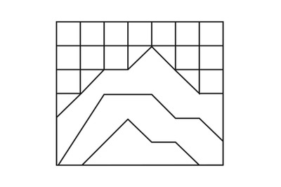 Graph icon vector thin line