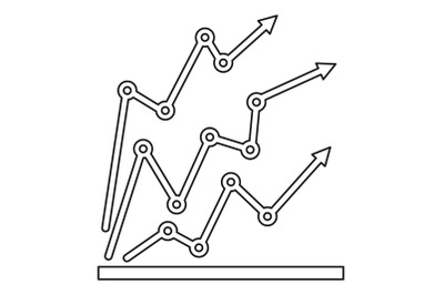 Chart icon vector thin line
