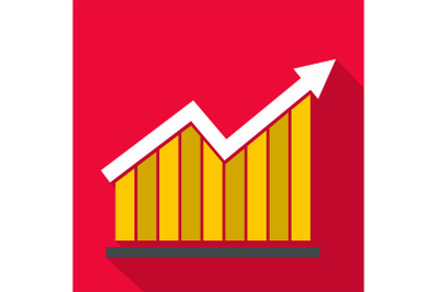Best graph icon vector flat