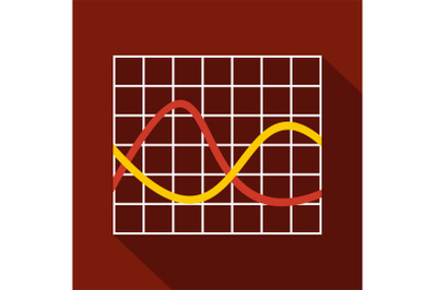 Finance chart icon vector flat
