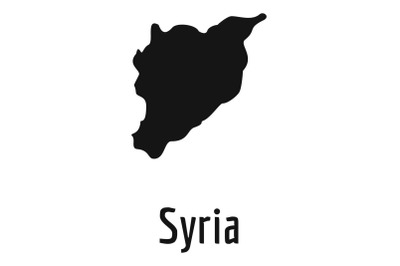 Syria map in black vector simple