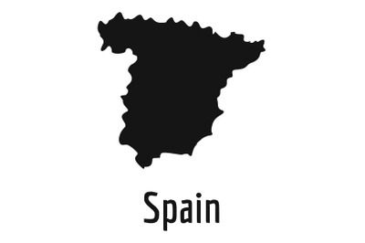 Spain map in black vector simple